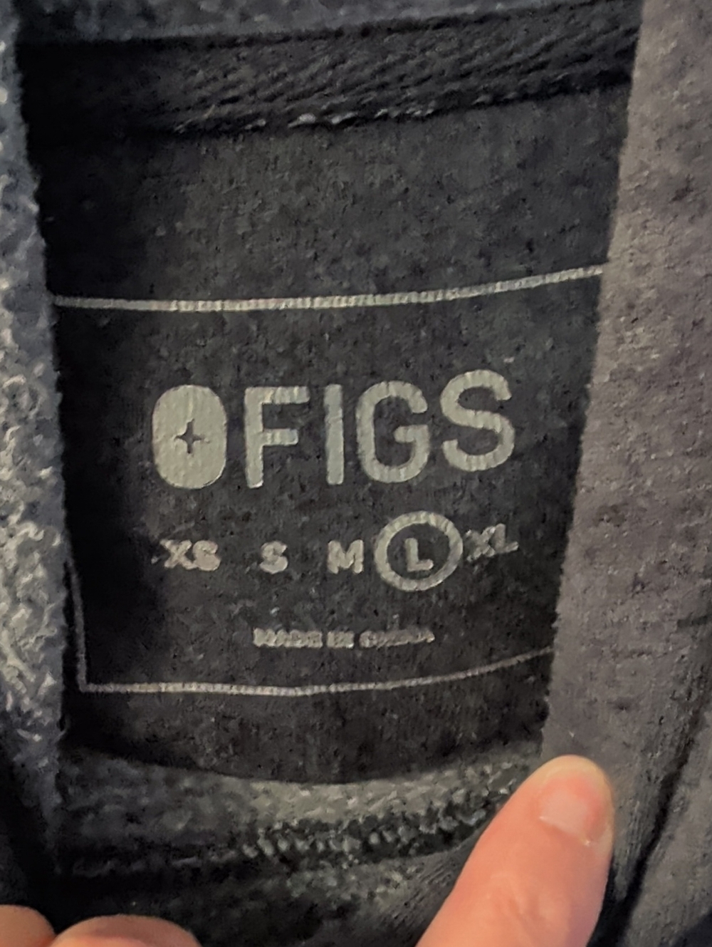 Figs Women's Dark Navy Pullover Hoodie - Picture 2 of 11